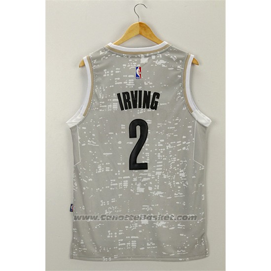 Maglia Luci Della Citta Cleveland Cavaliers Kyrie Irving #2 Grigio